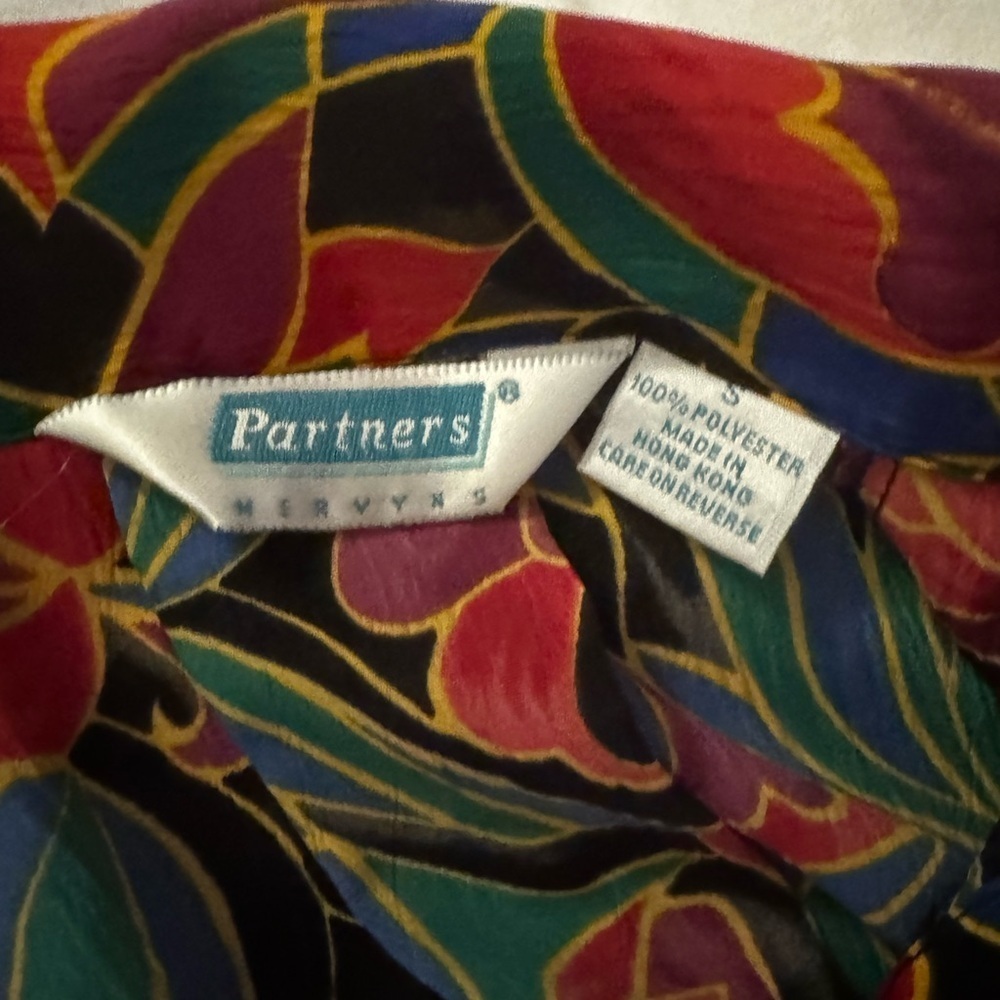 Vintage 1980s Partners Mervyns Button down Top S - Picture 3 of 6